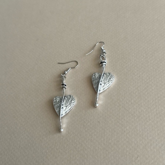 Heart Drop Earrings N1962 - Picture 3 of 4